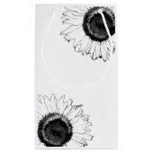 Schwarze und weiße Sonnenblumen Danke für Ihre Hoc Kleine Geschenktüte (Rückseite)