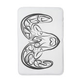 Schwarze und weiße Stammziege / Schafe Badematte (Vorderseite Vertikal)