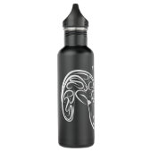 Schwarze und weiße Stammziege / Schafe Edelstahlflasche (Links)