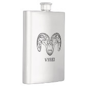 Schwarze und weiße Stammziege / Schafe Flachmann (Rechts)