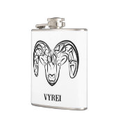 Schwarze und weiße Stammziege / Schafe Flachmann (Links)