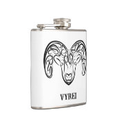 Schwarze und weiße Stammziege / Schafe Flachmann (Rechts)