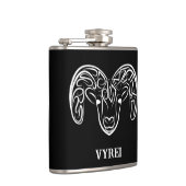 Schwarze und weiße Stammziege / Schafe Flachmann (Rechts)