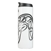 Schwarze und weiße Stammziege / Schafe Thermosbecher (Nach rechts gedreht)