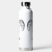 Schwarze und weiße Stammziege / Schafe Trinkflasche (links)