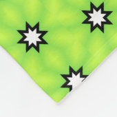 Schwarze und weiße Sterne Fleecedecke (Ecke)