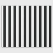 Schwarze und weiße Streifen Geschenkpapier (Flach)