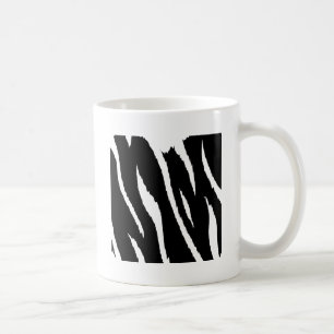 Schwarze und weiße Streifen Kaffeetasse