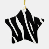 Schwarze und weiße Streifen Keramik Ornament (Hinten)