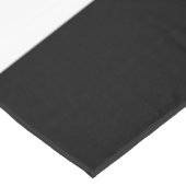 Schwarze und weiße Streifen mit rotem Herzen Tischdecke (Schrägansicht)