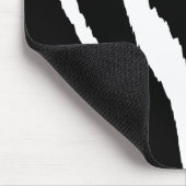 Schwarze und weiße Streifen Mousepad (Ecke)