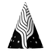 Schwarze und weiße Streifen und Stars Partyhütchen (Rückseite)