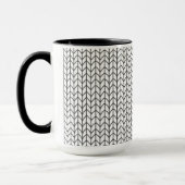 SCHWARZE UND WEISSE STRICK Große schwarze Combo-Ta Tasse (Links)