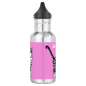 Schwarze und weiße Tablette Katzen Rosa Flasche Wa Edelstahlflasche (Links)