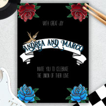 Schwarze und weiße Tattoo Alte Schule Einladung