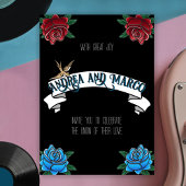 Schwarze und weiße Tattoo Alte Schule Einladung