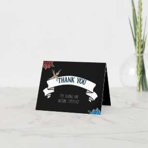 Schwarze und weiße Tattoo Alte Schule Einladung