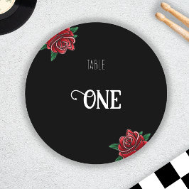 Schwarze und weiße Tattoo Alte Schule Einladung Runder Aufkleber