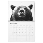 Schwarze und weiße Tiere Kalender (Feb 2026)