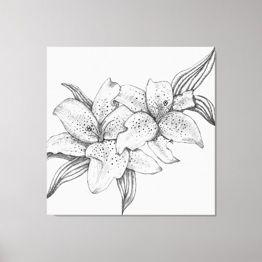 Schwarze und Weiße Tiger Leinwanddruck (Vorderseite)