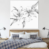 Schwarze und Weiße Tiger Leinwanddruck (Insitu (Schlafzimmer))