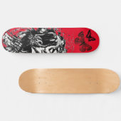 SCHWARZE UND WEISSE TIGER SKATEBOARTE IN ROT SKATEBOARD (Horizontal)