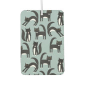 Schwarze und weiße Tuxedo Katzen Autolufterfrischer (Vorderseite)