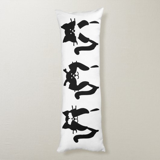 Schwarze und weiße Tuxedo Katzen | Drei kluge Kätz Seitenschläferkissen (Rückseite (Vertikal))