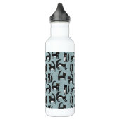 Schwarze und weiße Tuxedo-Katzen Edelstahlflasche (Links)