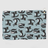 Schwarze und weiße Tuxedo Katzen Golfhandtuch (Horizontal)