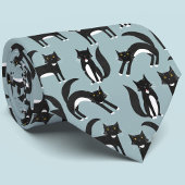 Schwarze und weiße Tuxedo Katzen Krawatte