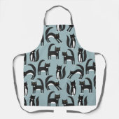 Schwarze und weiße Tuxedo Katzen Schürze (Vorderseite)