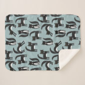 Schwarze und weiße Tuxedo-Katzen Sherpadecke (Vorderseite (Horizontal))