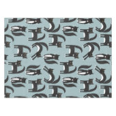 Schwarze und weiße Tuxedo Katzen Tischdecke (Vorderseite (Horizontal))
