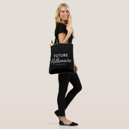 Schwarze und weiße Typografie Saubere moderne Moti Tasche