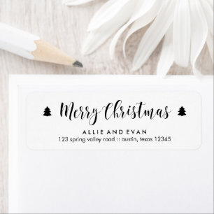 Schwarze und weiße Weihnachtskiefern