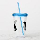 Schwarze und weiße Wölfe Acryltrinkbecher (Links)