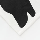 Schwarze und weiße Wölfe Fleecedecke (Ecke)