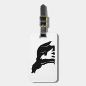 Schwarze und weiße Wölfe Gepäckanhänger (Vorderseite vertikal)