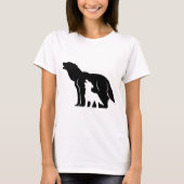 Schwarze und weiße Wölfe T-Shirt (Vorderseite)