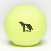 Schwarze und weiße Wölfe Tennisbälle (Vorderseite)