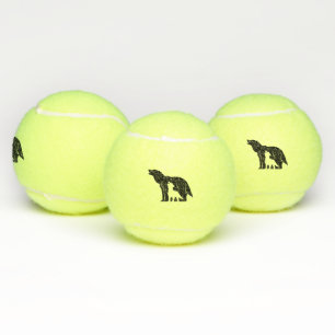Schwarze und weiße Wölfe Tennisbälle