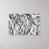 SCHWARZE UND WEISSE XLIX - Aktionsfarbe - Abstrakt Leinwanddruck (Vorderseite)