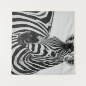 SCHWARZE UND WEISSE ZEBRA WANDTEPPICH (Vorderseite (Horizontal))