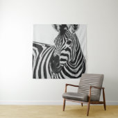 SCHWARZE UND WEISSE ZEBRA WANDTEPPICH (Beispiel)