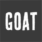 Schwarze und weiße Ziege Aufkleber (Vorderseite)