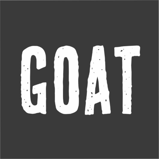 Schwarze und weiße Ziege Aufkleber (Vorderseite)