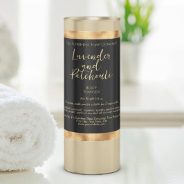 Schwarze und Woven-Gold-Foil-Kosmetik-Flaschenetik Quadratischer Aufkleber