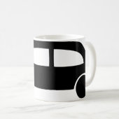 schwarze Unfallsautoikone Kaffeetasse (VorderseiteRechts)