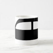 schwarze Unfallsautoikone Kaffeetasse (Mittel)